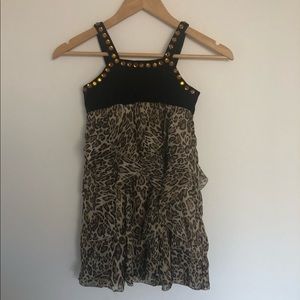 🔴5/$10🔴 Adorable Leopard Embellished Lipstik Girls Dress